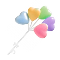 Figurki dekoracyjne - plastikowe baloniki-serca