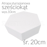 Atrapa tortu sześciokąt śr.20cm [wys 10cm]