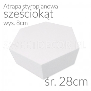 Atrapa tortu sześciokąt śr.28cm [wys 8cm]