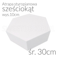 Atrapa tortu sześciokąt śr.30cm [wys 10cm]