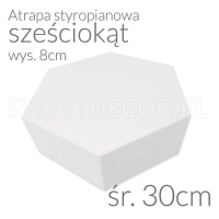 Atrapa tortu sześciokąt śr.30cm [wys 8cm]