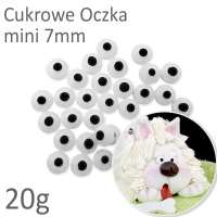 Dekoracja cukrowa - Cukrowe oczka MINI 7mm - 20g