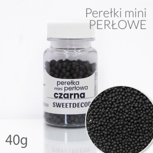 Mini Perełki perłowe czarne 40g
