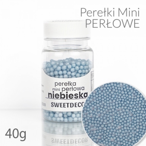 Mini Perełki perłowe niebieskie 40g