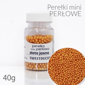 Mini Perełki perłowe złote jasne 40g