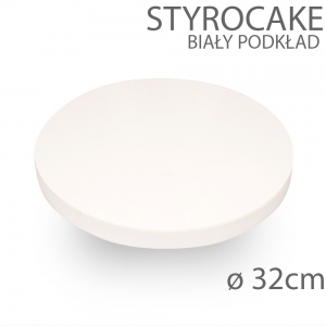 Okrągły podkład pod tort STYROCAKE - wys. 22mm - 32cm - biały