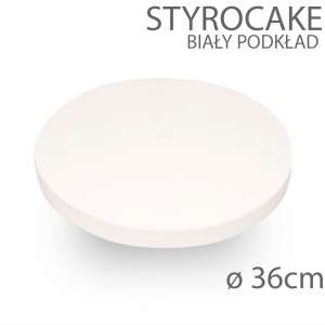 Okrągły podkład pod tort STYROCAKE - wys. 22mm - 36cm - biały