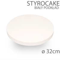 Okrągły podkład STYROCAKE - wys. 22mm - 32cm - biały