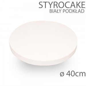 Okrągły podkład STYROCAKE - wys. 22mm - 40cm - biały