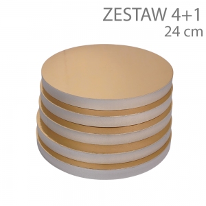 Okrągły podkład styrodur - wys. 22mm - 24cm - ZESTAW 4+1gratis - ZŁOTY