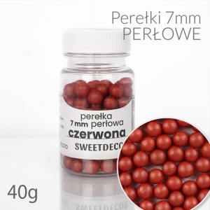 Perłowe Perełki 7mm - czerwone 40g