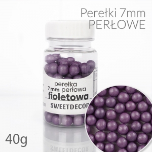 Perłowe Perełki 7mm - fioletowe 40g