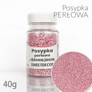 Posypka perłowa Różowa Jasna 40g