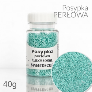 Posypka perłowa Turkusowa 40g