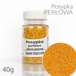 Posypka perłowa Złota Jasna 40g