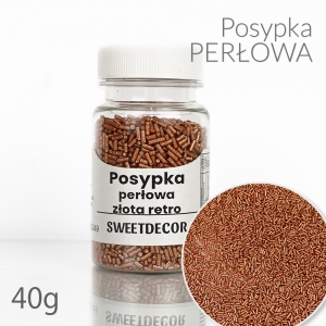 Posypka perłowa Złota Retro (brązowa) 40g