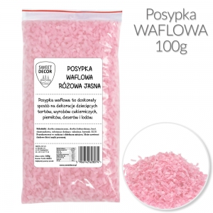 Posypka z opłatka różowa jasna - 100g