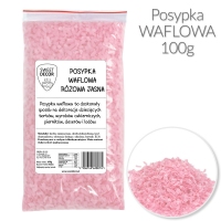 Posypka z opłatka różowa jasna - 100g